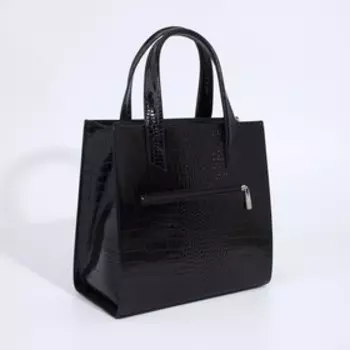 Сумка-тоут на молнии, цвет чёрный