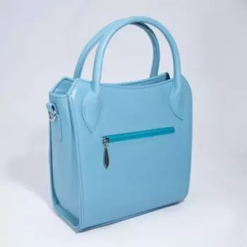 Сумка-тоут на молнии, цвет голубой