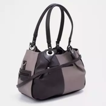 Сумка-тоут на молнии, цвет коричневый