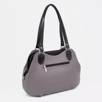 Сумка-тоут на молнии, цвет коричневый