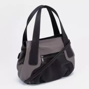 Сумка-тоут на молнии, цвет коричневый