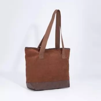 Сумка женская на молнии, цвет коричневый