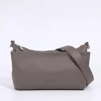 Сумка-тоут на молнии, 2 наружных кармана, цвет коричневый