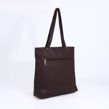 Сумка-тоут L-Craft на молнии, цвет коричневый