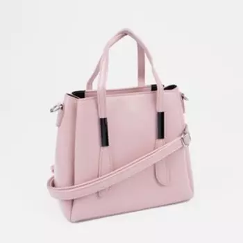 Сумка-тоут на молнии, цвет розовый