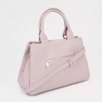 Сумка-тоут на молнии, цвет розовый