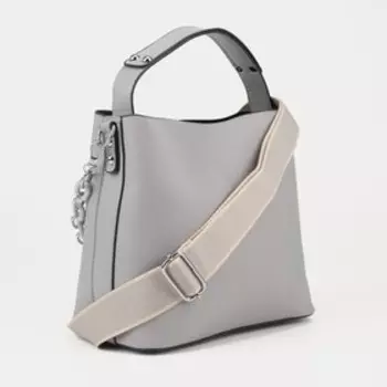 Сумка-тоут на молнии, цвет серый