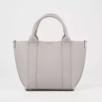 Сумка женская тоут на молнии, цвет серый