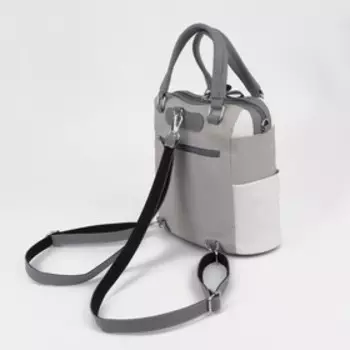 Сумка-тоут на молнии, цвет серый