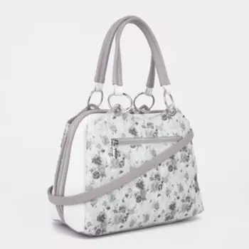 Сумка-саквояж на молнии, цвет серый