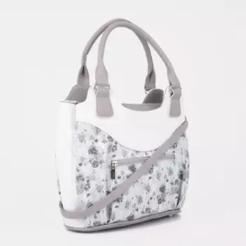 Сумка-тоут на молнии, цвет серый