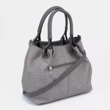 Сумка-тоут на молнии, цвет серый