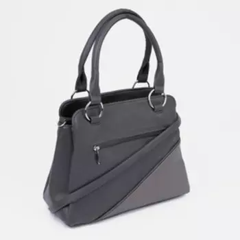 Сумка-тоут на молнии, цвет серый