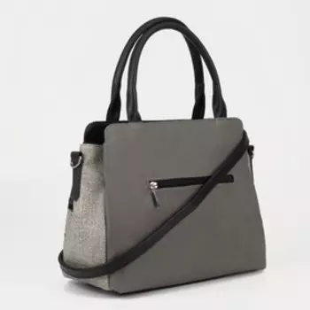 Сумка-тоут на молнии, цвет серый