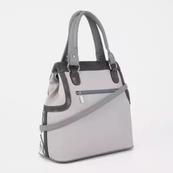 Сумка-тоут на молнии, цвет серый