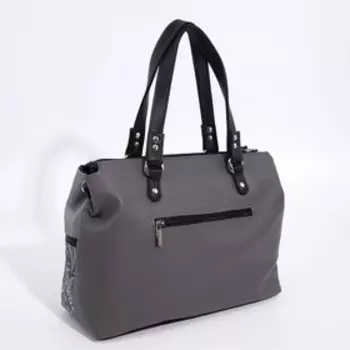 Сумка-тоут на молнии, цвет серый