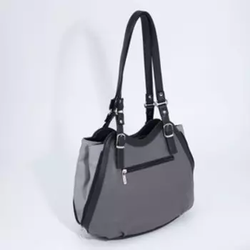 Сумка-тоут на молнии, цвет серый