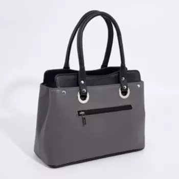 Сумка-тоут на молнии, цвет серый