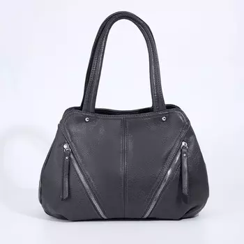 Сумка-тоут на молнии, цвет серый