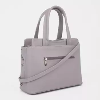 Сумка-тоут на молнии, цвет сиреневый