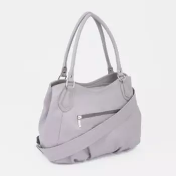 Сумка-тоут на молнии, цвет сиреневый