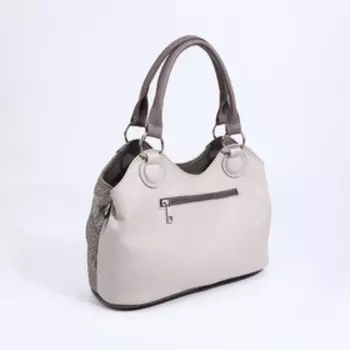 Сумка-тоут на молнии, цвет тёмно-бежевый