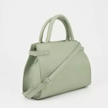 Сумка женская тоут на молнии, цвет зелёный