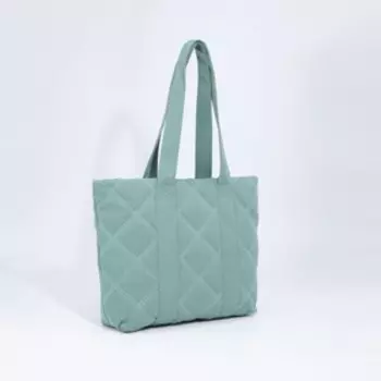 Сумка-шопер на молнии, цвет зелёный