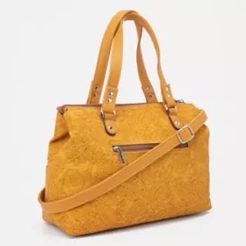 Сумка-тоут на молнии, цвет жёлтый