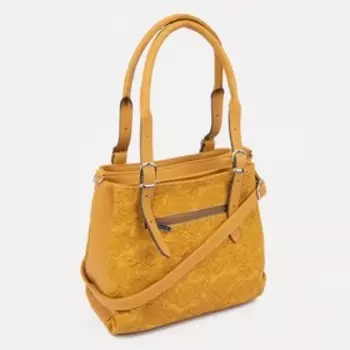 Сумка-тоут на молнии, цвет жёлтый