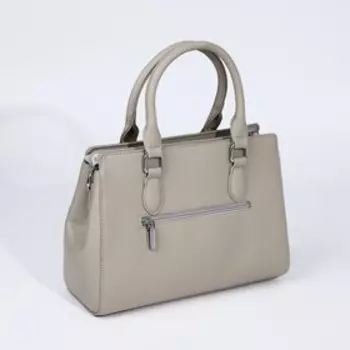 Сумка женская на молнии, цвет светло-серый