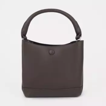 Сумка-тоут, отдел на молнии, 2 отдела на магнитах, длинный ремень, цвет тёмно-коричневый