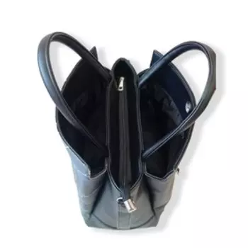 Сумка тоут, отдел на молнии/2 отдела на магните, цвет черный