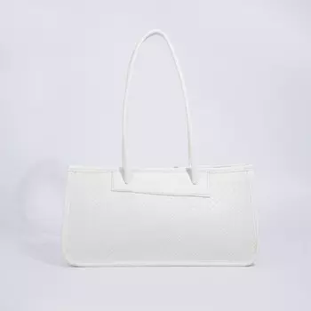 Сумка женская на молнии, цвет белый