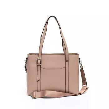 Сумка тоут, отдел на молнии, цвет бежевый