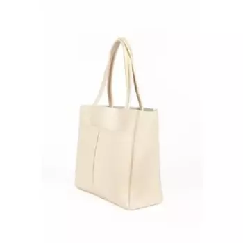 Сумка тоут, отдел на молнии, цвет бежевый 32х12х27см