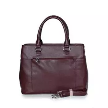 Сумка тоут, отдел на молнии, цвет бордо 24х33,5х12,3см