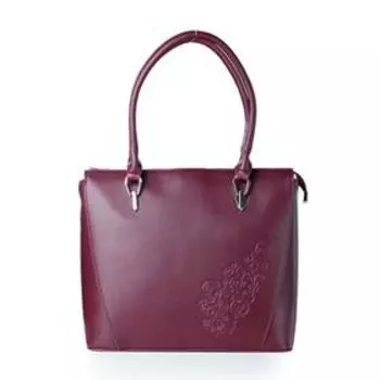 Сумка тоут, отдел на молнии, цвет бордо 27,5х35х13см