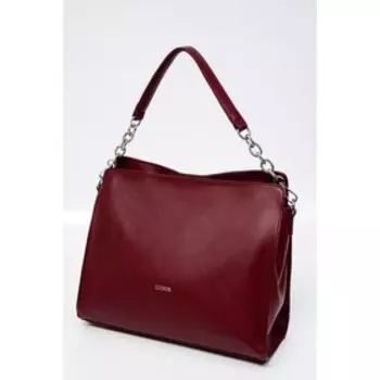 Сумка тоут, отдел на молнии, цвет бордовый 33х12х24см