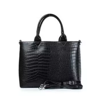 Сумка тоут, отдел на молнии, цвет черный 13,3х35,3х27см