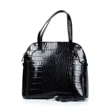 Сумка тоут, отдел на молнии, цвет черный 14х29,5х25,5см