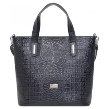 Сумка тоут, отдел на молнии, цвет черный