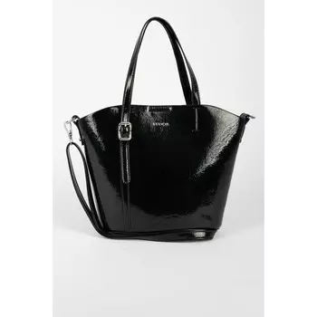 Сумка тоут, отдел на молнии, цвет черный 23х25х10см