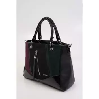 Сумка тоут, отдел на молнии, цвет черный 32х12х26см