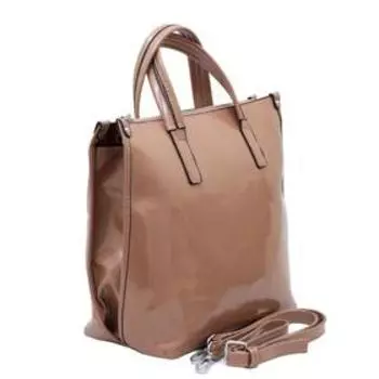 Сумка тоут, отдел на молнии, цвет коричневый 29х25х12см