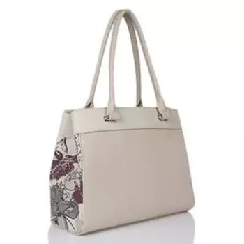 Сумка тоут, отдел на молнии, цвет молочный 34х26х15см