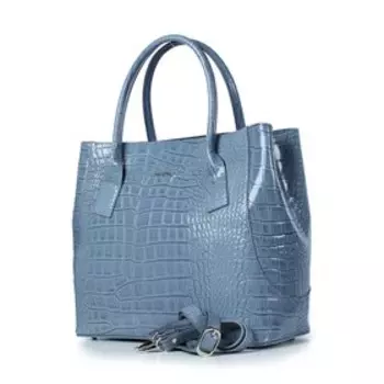 Сумка тоут, отдел на молнии, цвет серо-голубой 36х31х14,3см