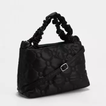 Сумка-тоут, отдел на молнии, длинный ремень, цвет чёрный