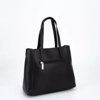 Сумка-тоут, отдел на молнии, наружный карман, цвет чёрный