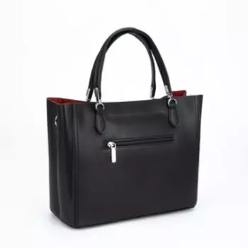 Сумка-тоут, отдел на молнии, наружный карман, цвет чёрный